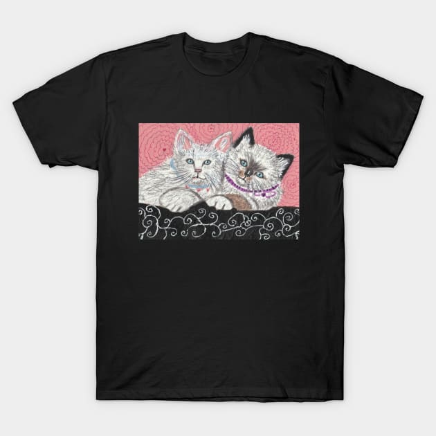 Kitten friends pals art T-Shirt by SamsArtworks